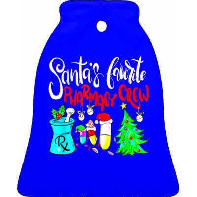 Santas Favorite Pharmacy Crew Xmas Funny Christmas Meaningful Gift Ceramic Bell Ornament