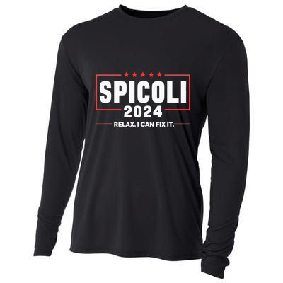 Spicoli For President Relax I Can Fix It 2024 Funny Election Cooling Performance Long Sleeve Crew