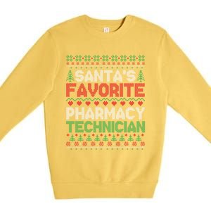 SantaS Favorite Pharmacy Technician Ugly Christmas Sweater Cute Gift Premium Crewneck Sweatshirt