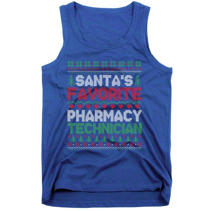 SantaS Favorite Pharmacy Technician Ugly Christmas Sweater Cute Gift Tank Top