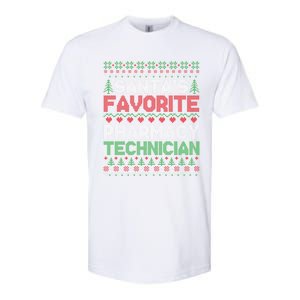 SantaS Favorite Pharmacy Technician Ugly Christmas Sweater Cute Gift Softstyle CVC T-Shirt