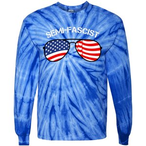 SemiFascist Funny Political Humor Biden Quotes Tie-Dye Long Sleeve Shirt