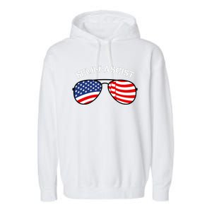 SemiFascist Funny Political Humor Biden Quotes Garment-Dyed Fleece Hoodie