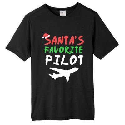 Santas Favorite Pilot Funny Christmas Santa Xmas Airline Tall Fusion ChromaSoft Performance T-Shirt