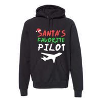 Santas Favorite Pilot Funny Christmas Santa Xmas Airline Premium Hoodie