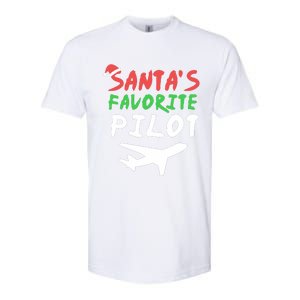 Santas Favorite Pilot Funny Christmas Santa Xmas Airline Softstyle CVC T-Shirt