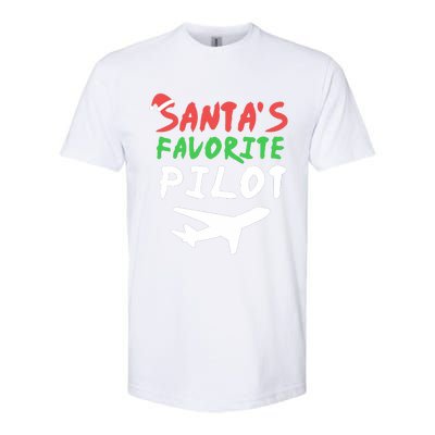 Santas Favorite Pilot Funny Christmas Santa Xmas Airline Softstyle CVC T-Shirt