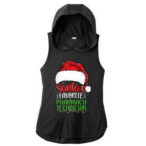 SantaS Favorite Pharmacy Technician Funny Christmas Great Gift Ladies PosiCharge Tri-Blend Wicking Draft Hoodie Tank