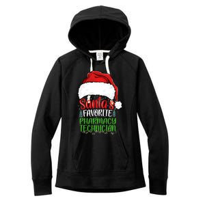 SantaS Favorite Pharmacy Technician Funny Christmas Great Gift Women's Fleece Hoodie