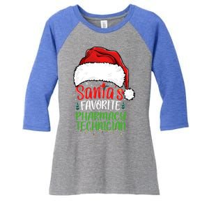 SantaS Favorite Pharmacy Technician Funny Christmas Great Gift Women's Tri-Blend 3/4-Sleeve Raglan Shirt