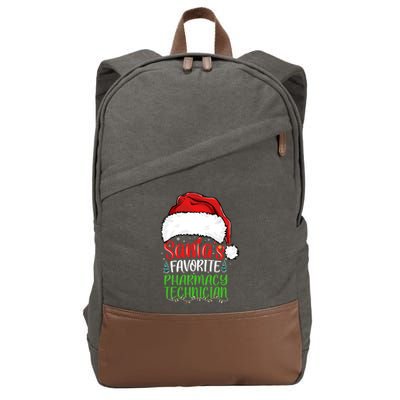 SantaS Favorite Pharmacy Technician Funny Christmas Great Gift Cotton Canvas Backpack