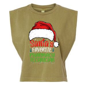 SantaS Favorite Pharmacy Technician Funny Christmas Great Gift Garment-Dyed Women's Muscle Tee