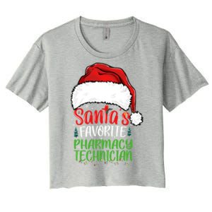 SantaS Favorite Pharmacy Technician Funny Christmas Great Gift Women's Crop Top Tee