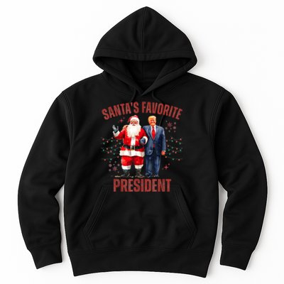 SantaS Favorite President Christmas Funny Trump Xmas Pajama Hoodie