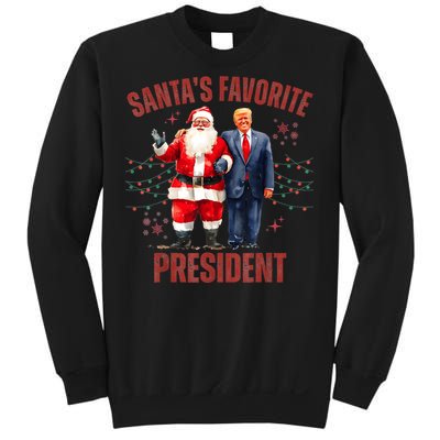 SantaS Favorite President Christmas Funny Trump Xmas Pajama Sweatshirt