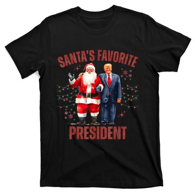 SantaS Favorite President Christmas Funny Trump Xmas Pajama T-Shirt