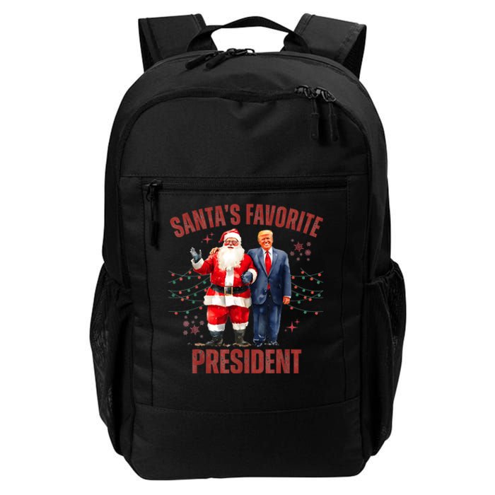 SantaS Favorite President Christmas Funny Trump Xmas Pajama Daily Commute Backpack