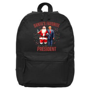 SantaS Favorite President Christmas Funny Trump Xmas Pajama 16 in Basic Backpack