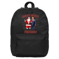 SantaS Favorite President Christmas Funny Trump Xmas Pajama 16 in Basic Backpack