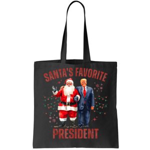 SantaS Favorite President Christmas Funny Trump Xmas Pajama Tote Bag