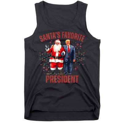 SantaS Favorite President Christmas Funny Trump Xmas Pajama Tank Top