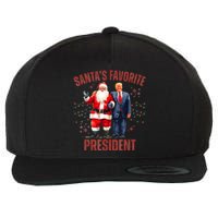 SantaS Favorite President Christmas Funny Trump Xmas Pajama Wool Snapback Cap