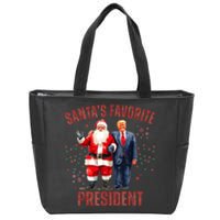 SantaS Favorite President Christmas Funny Trump Xmas Pajama Zip Tote Bag