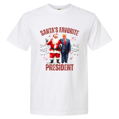 SantaS Favorite President Christmas Funny Trump Xmas Pajama Garment-Dyed Heavyweight T-Shirt