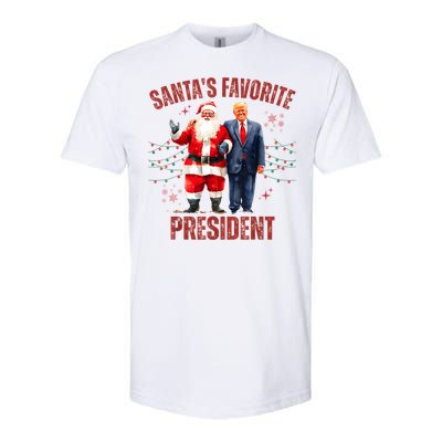 SantaS Favorite President Christmas Funny Trump Xmas Pajama Softstyle CVC T-Shirt