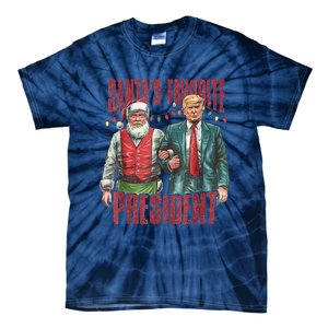 Santas Favorite President Trump Ill Be Home For Christmas Tie-Dye T-Shirt