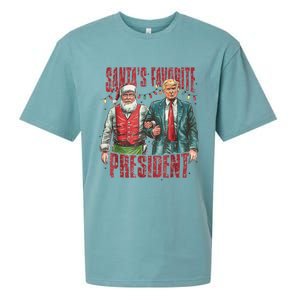 Santas Favorite President Trump Ill Be Home For Christmas Sueded Cloud Jersey T-Shirt