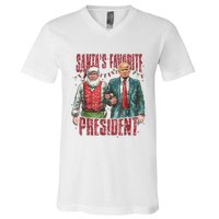 Santas Favorite President Trump Ill Be Home For Christmas V-Neck T-Shirt