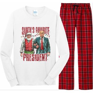 Santas Favorite President Trump Ill Be Home For Christmas Long Sleeve Pajama Set