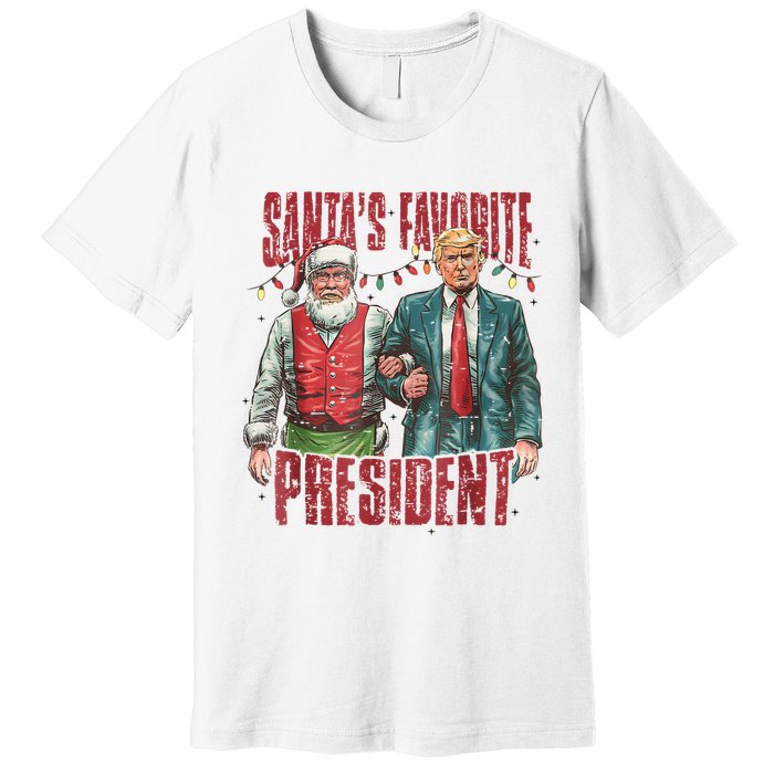 Santas Favorite President Trump Ill Be Home For Christmas Premium T-Shirt