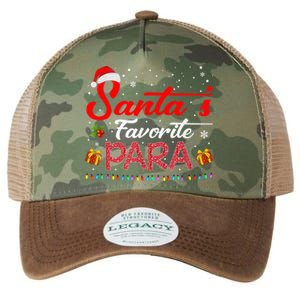 Santa's Favorite Para Christmas Paraprofessional Teacher Legacy Tie Dye Trucker Hat