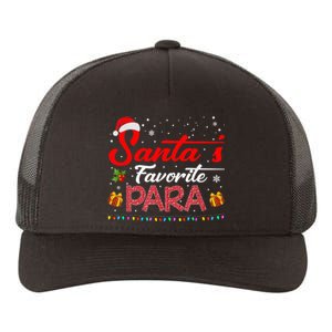 Santa's Favorite Para Christmas Paraprofessional Teacher Yupoong Adult 5-Panel Trucker Hat