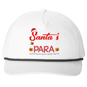 Santa's Favorite Para Christmas Paraprofessional Teacher Snapback Five-Panel Rope Hat