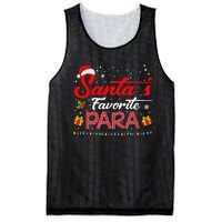 Santa's Favorite Para Christmas Paraprofessional Teacher Mesh Reversible Basketball Jersey Tank