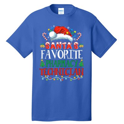 SantaS Favorite Pharmacy Technician Christmas Funny Idea Gift Tall T-Shirt