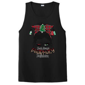 SantaS Favorite Pharmacy Technician Messy Bun Christmas Gift PosiCharge Competitor Tank