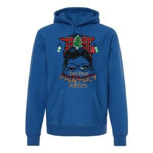 SantaS Favorite Pharmacy Technician Messy Bun Christmas Gift Premium Hoodie