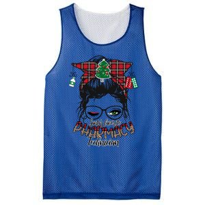 SantaS Favorite Pharmacy Technician Messy Bun Christmas Gift Mesh Reversible Basketball Jersey Tank