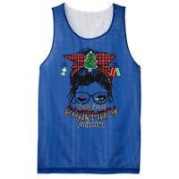 SantaS Favorite Pharmacy Technician Messy Bun Christmas Gift Mesh Reversible Basketball Jersey Tank