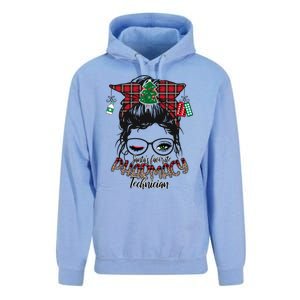 SantaS Favorite Pharmacy Technician Messy Bun Christmas Gift Unisex Surf Hoodie