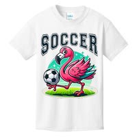 Soccer Flamingo Playing Soccer Kids T-Shirt