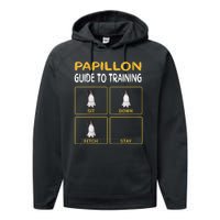 S Funny Papillon Guide To Training Dog Obedience Trainer Vneck Performance Fleece Hoodie