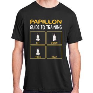 S Funny Papillon Guide To Training Dog Obedience Trainer Vneck Adult ChromaSoft Performance T-Shirt