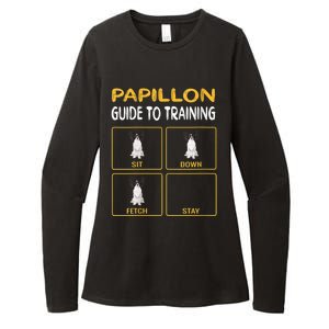 S Funny Papillon Guide To Training Dog Obedience Trainer Vneck Womens CVC Long Sleeve Shirt