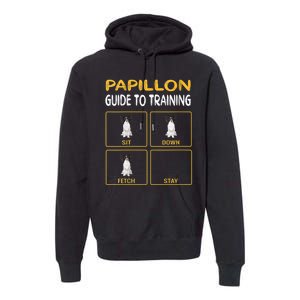 S Funny Papillon Guide To Training Dog Obedience Trainer Vneck Premium Hoodie