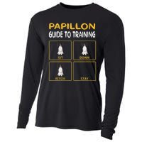 S Funny Papillon Guide To Training Dog Obedience Trainer Vneck Cooling Performance Long Sleeve Crew